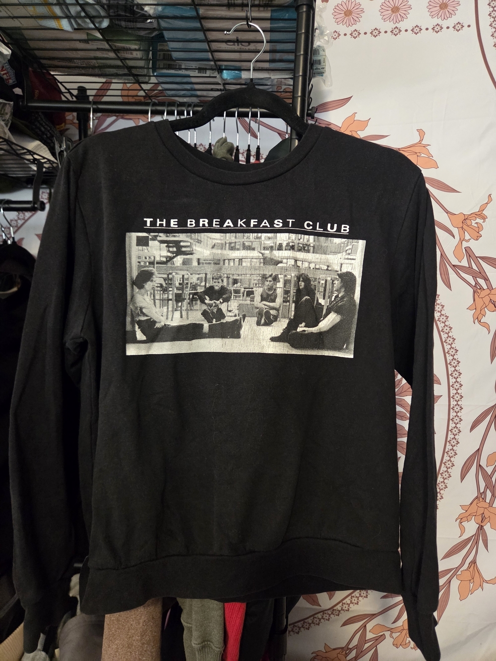 The Breakfast Club Black Photo Graphic Crewneck Sweatshirt